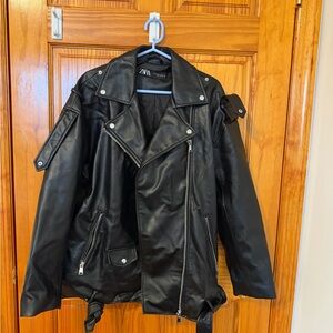 Zara Black Leather Jacket